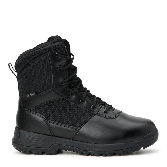 Men's Comfort Combat Tactical Boots Waterproof Slip Oil Resistant Zippered Black - Picture 5 of 10